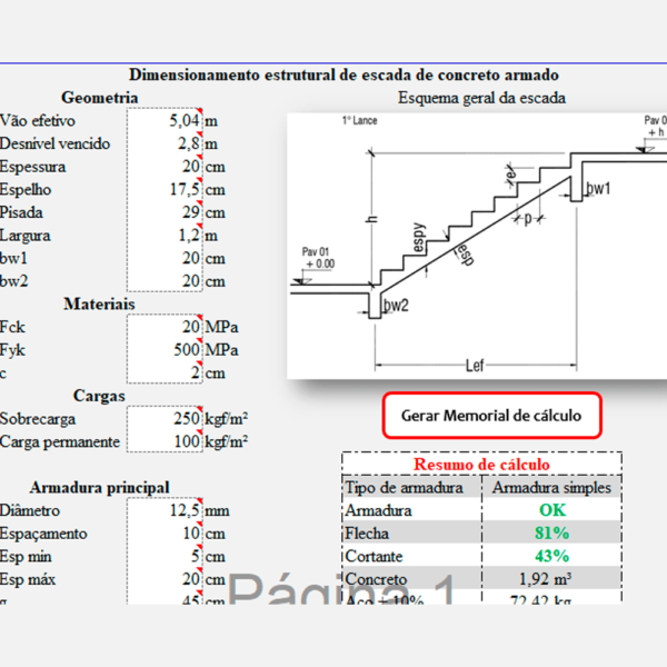 Dimensionamento de Escadas de Concreto Armado (2)